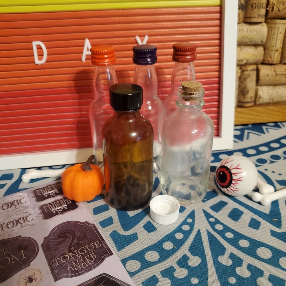 Diy Halloween potion bottle kit upcycle stickers potion - Picture 5 of 10